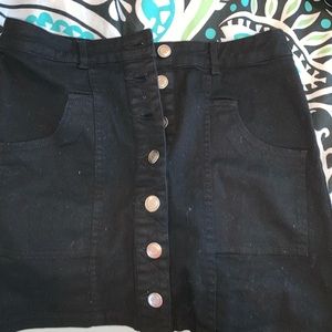 Black jean skirt